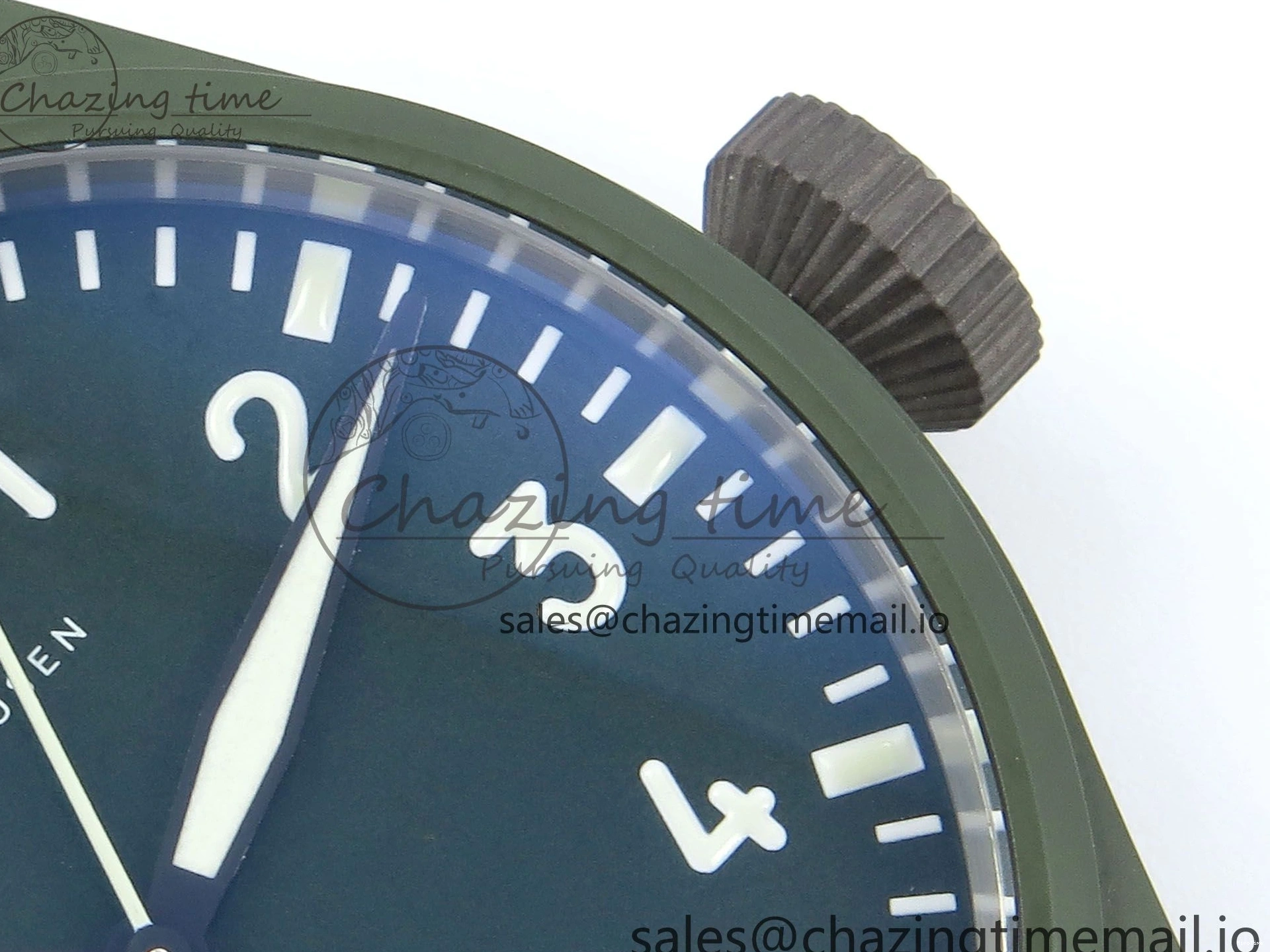 MIROTIME 0515 Big Pilot IW329802 M+F 1:1 Best Edition Green Dial on Green Nylon Strap MY Unique 7002